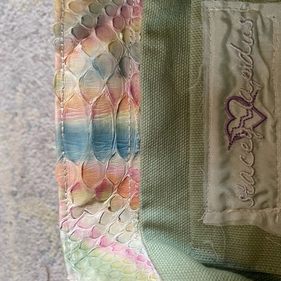 Multi color snake skin clutch new from Stacey Lapidus. - Picture 4 of 7